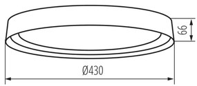 Plafonieră LED Kanlux 37318 NIFU LED/17,8W/230V d. 43 cm alb