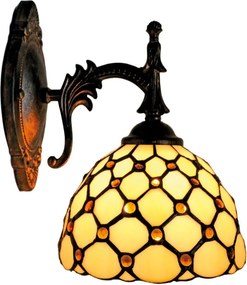 BRILAGI - Tiffany lampă de perete cu vitralii IVORY SMOOTH 1xE14/40W/230V