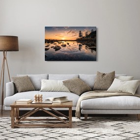 Tablou - Apus de soare la lac (90x60 cm)