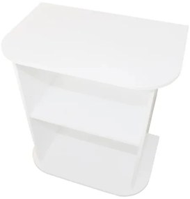 Comoda TV pe role, alba, 69 x 80 x 45 cm