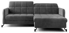 Canapea extensibila cu spatiu pentru depozitare, 225x105x160 cm, Lorelle R03, Eltap (Culoare: Gri / Texas 92)