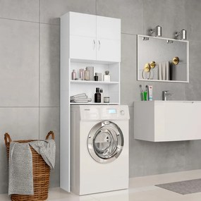 vidaXL Dulap mașina de spălat, alb, 64 x 25,5 x 190 cm, pal