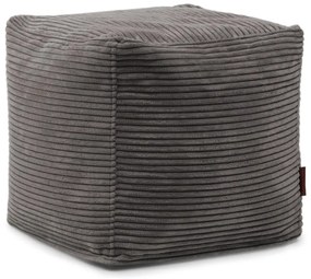 Fotoliu bean bag crem cu tapițerie din catifea reiată Up! MooG – SLOWDOWN