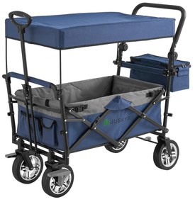 Camion de mână cu un acoperiș albastru/gri