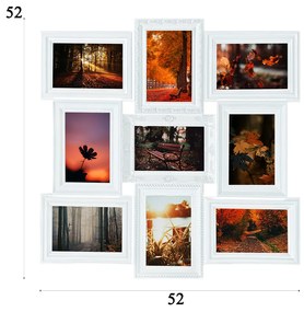 Rama foto, 9 poze, Naimeed D4560W, Alb