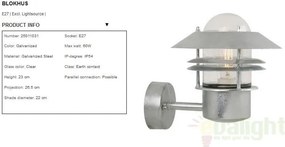 Aplica de perete exterior IP54, Blokhus GS 25011031NL
