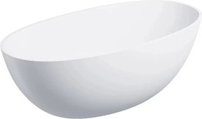 Cada freestanding compozit Omnires Shell M+ finisaj alb mat 148x75 cm