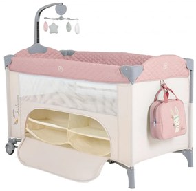 Patut pliant transformabil in tarc copii NOVOKIDS™ Indiana NEST, 62X125 cm, 2 Niveluri, Jucarie Carusel muzical, Fermoar acces lateral, Geanta bebe,