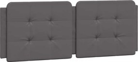 vidaXL Pernă pentru tăblie pat, Zadar, gri, 140 cm, piele artificială