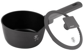 Oală pentru sos cu capac 16 cm, 1.2L – Berlinger Haus Anthracite Collection BH 8118, cu strat titan și design modern