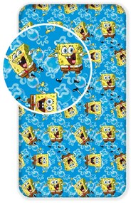 SpongeBob Blue cearșaf elastic 90x200 cm