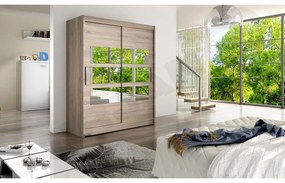 Dulap cu uși glisante Primrose VII (trufă) (fără iluminare). 1058470