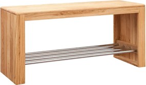 Băncuță stejar masiv pantofi Dotti 81/, 100 × 30 × 40 cm - L 81 x A 30 x H 40 cm