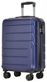 Valisă de cabină cu 4 roți Bontour „Spinner” cu încuietoare TSA, 55x39x20 cm, albastru