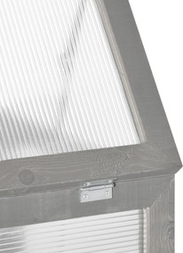 Outsunny Seră, Frigider, transparent, potrivită pentru exterior, lemn+policarbonat, 58 x 44 x 78cm | Aosom Romania