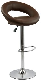 Scaun bar maro ABS 151 din piele sintetică cu desing modern