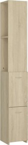 vidaXL Dulap de baie, stejar sonoma, 25x26,5x170 cm, lemn prelucrat