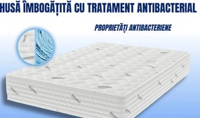 Saltea Model S10, Arcuri si Spuma cu Memorie, Inaltime 30 cm, Husa tratament antiacarieni - 180x200cm
