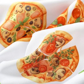 Goldea față de masă teflonată - pizza delicioasă - ovală 120 x 160 cm