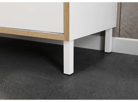 Dulap de baie alb, înalt, îngust 39x195 cm Topeka – Germania