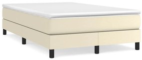 3120690 vidaXL Cadru de pat box spring, crem, 120x200 cm, piele ecologică
