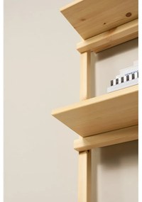 Bibliotecă de perete în culoare naturală din lemn de pin 66x127 cm Groove – Karup Design