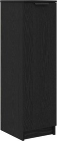 vidaXL Dulap pentru pantofi cu raft Stejar Negru 29,5 x 35 x 101 cm