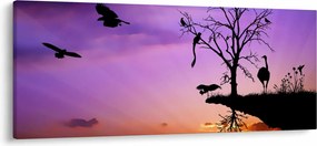 Tablou - Siluetele animalelor (120x50 cm)
