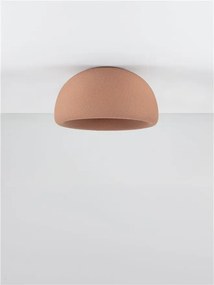 Lustra aplicata tavan cu textura granulata Davo 43cm, rosu caramiziu