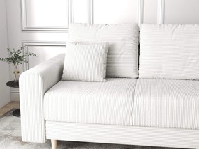 Canapea extensibilă dumonde cu ladă de depozitare si sezut confortabil din spuma high-density, Kronos Zoom Gri 210x100 cm