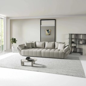 Canapea extensibilă dumonde cu ladă de depozitare si sezut confortabil din spuma high-density, Berlin Enjoy Beige 300x100 cm