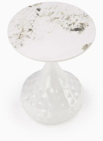 Masa de cafea Verde marmura alba/alb ø40/h52 cm