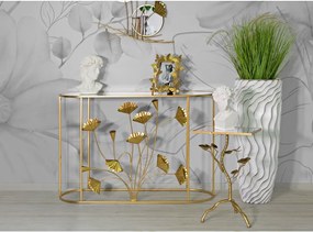 Masă consolă aurie 40x120 cm Flow – Mauro Ferretti