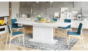 Masă extensibilă de dining NINO albă