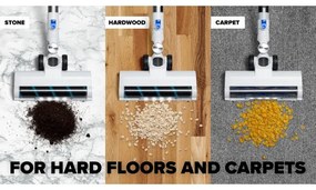 Niceboy ION Hurricane H5 - Aspirator vertical wireless 2în1 150W/2200 mAh alb/al