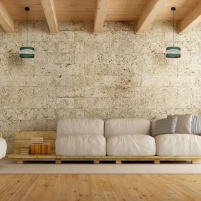 Lustră pe cablu HELEN 1xE27/15W/230V d. 25 cm verde/auriu