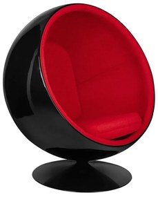 Fotoliu pivotant design exclusivist BALL Black-Red