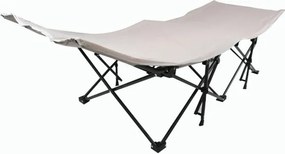 Șezlong pliabil, bej, geantă de transport
