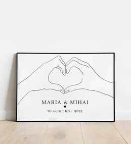 Tablou personalizat cu nume LOVE DRAW