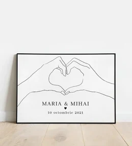 Tablou personalizat cu nume LOVE DRAW