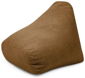 Fotoliu puf pentru copii maro cu tapițerie din țesătură bouclé Snug 80 – SLOWDOWN