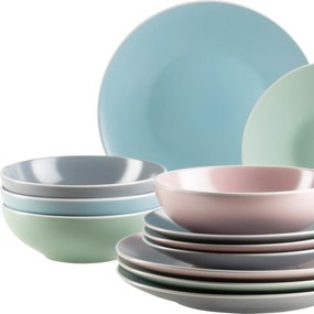 Mäser Set de veselă 16 piese ELISSA II – mix de culori mate
