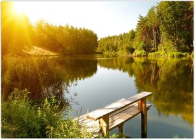 Tablou - Lac la munte (70x50 cm)