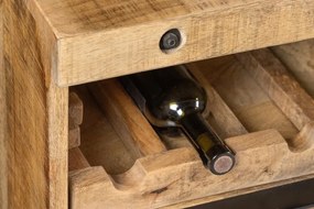 Bufet cu spatiu pentru sticle design industrial IRON CRAFT 175cm