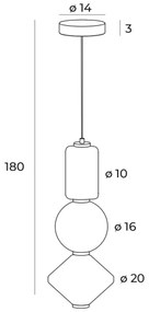 Lustră LED pe cablu MAXLIGHT P0468 AKIKO LED/23W/230V d. 20 cm alb