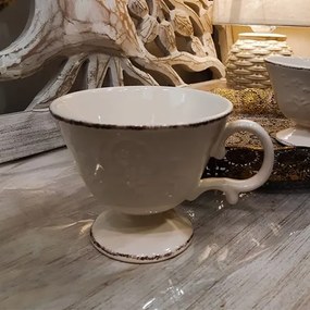 Cana Royal din ceramica crem 11 cm