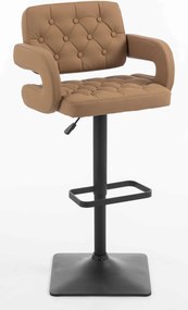 HR8403KW Scaun Caramel Piele Ecologica Premium Soft cu Bază Neagră