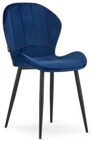Scaun stil scandinav, Artool, Terni, catifea, metal, bleumarin, 50x62x86 cm