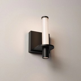 Aplica de perete LED metal negru cu sticla, LUMIEN