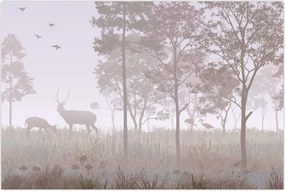 Tablou - Pădure,monocrom (90x60 cm)